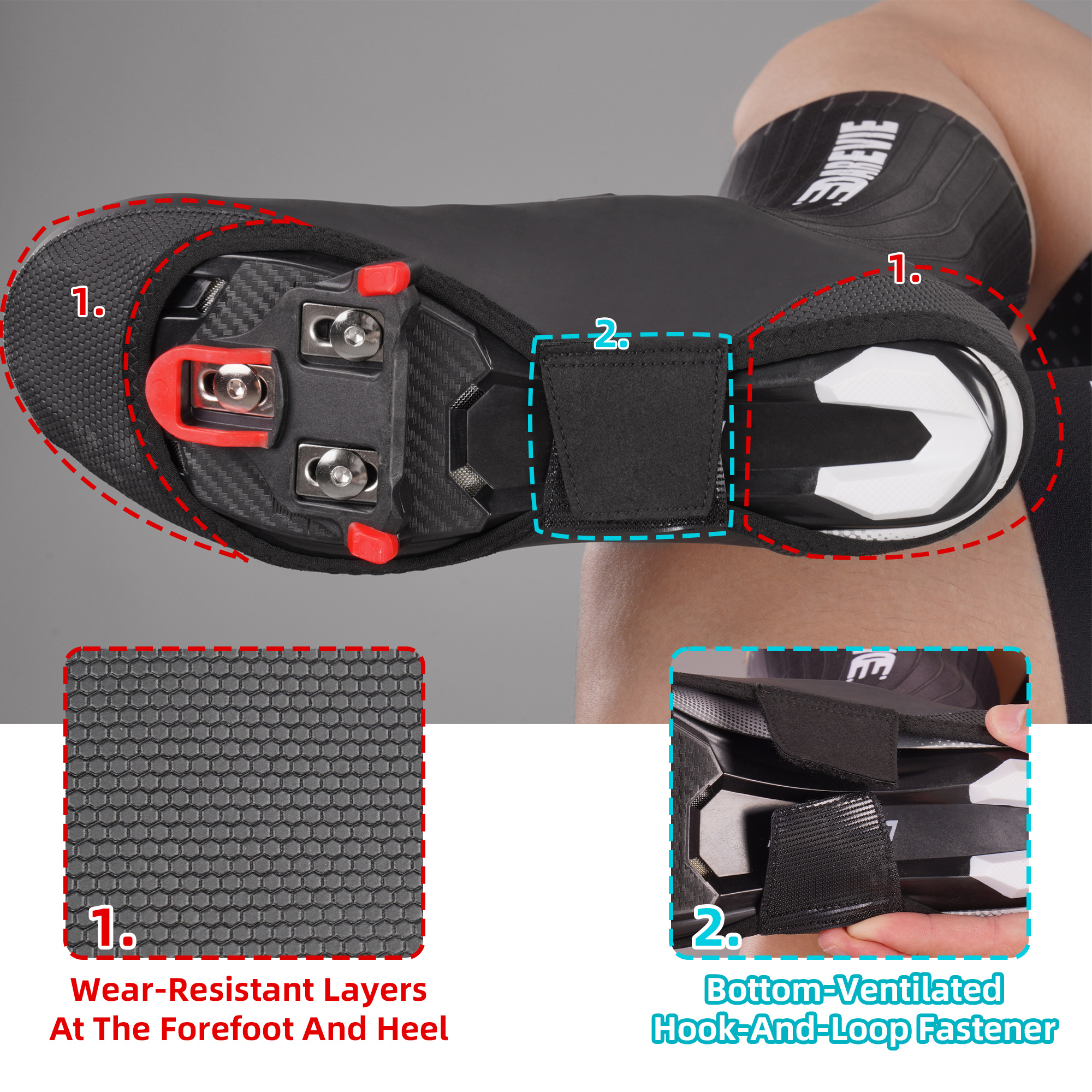 DAREVIE AERO Cycling Shoes Cover Anti-Slip Waterproof Aero Overshoes Cycling Windproof Aero Bike Shoes Cover Bicycle Accessories