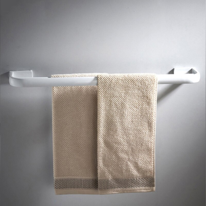 Toallero de baño blanco de latón , colgador de toallas doble montado en la pared, estante para Lavaroty, cocina, baño, Hotel, 57 CM