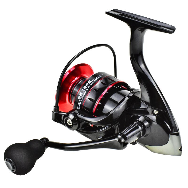 Fishing Reel HK 1000-7000 All Metal Spool Spinning Reel 10KG Max Drag 12BB Stainless Steel Handle Carp Fishing Reels