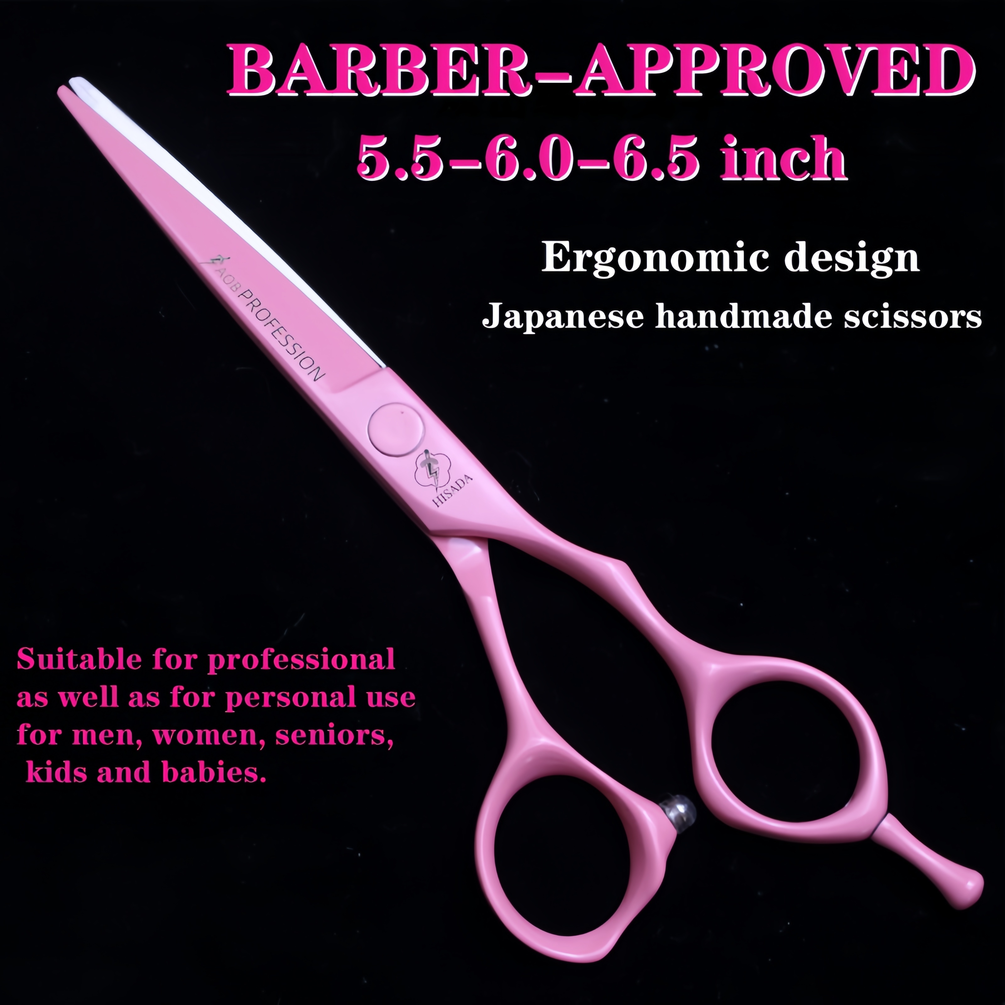 Hisada kappersschaar 5.5/6.0/6.5 inch roze kappersschaar haarknipmachine kappersaccessoires