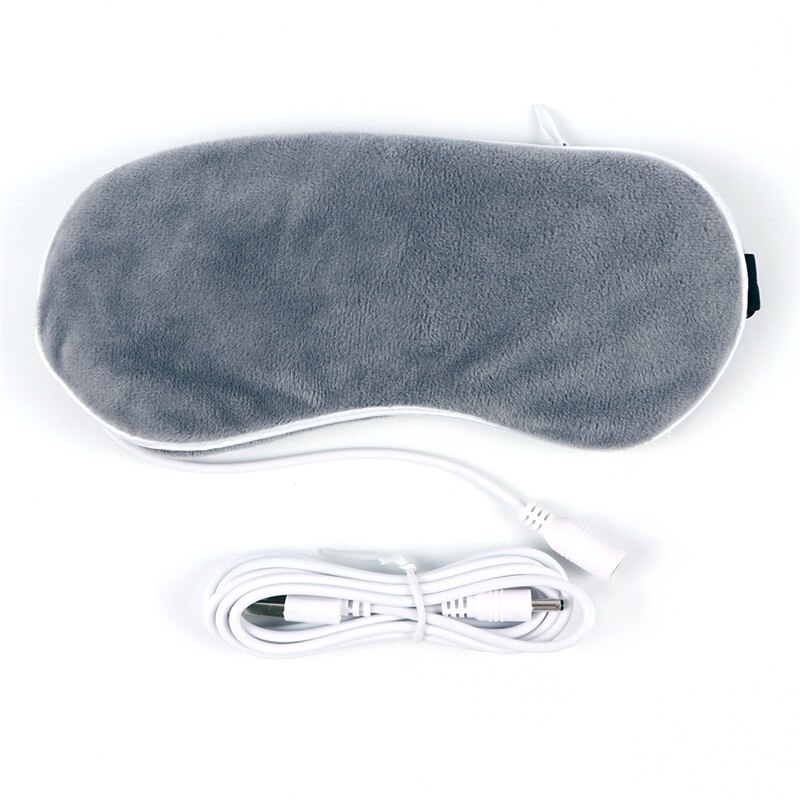 Simple USB Heating Eye Mask Soft Eye Shade Bandage Travel Rest Night Sleeeping Beauty Tool Relief Sleep Travel Eye Shade EyeMask: Default Title