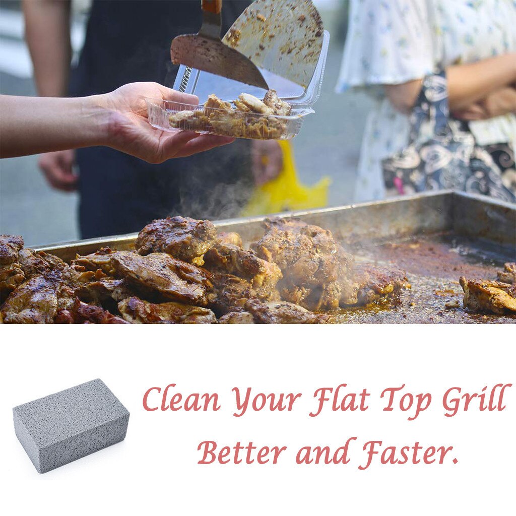Bbq Grill Cleaning Brick Block Bbq Racks Stains Grease Cleaner Barbecue Cleaning Stone Bbq Tools Kitchen Decorates Gadgets #T2G