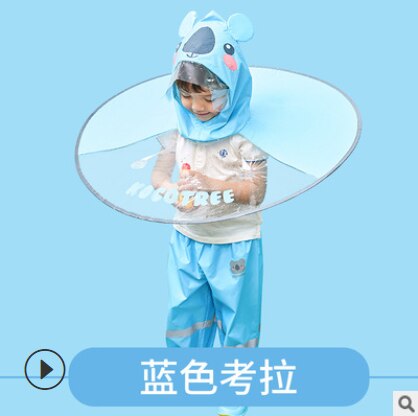 Ufo Regenjas Netto Celebrity Kinderen Regenjas Jongens En Meisjes Mantel-Stijl Poncho Baby Paraplu Hoed Kleuterschool Kids Studenten: Blue koala / M