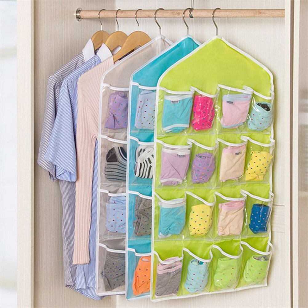 16 raster meerlaagse kleding ondergoed sokken opbergzak hangende opvangzak