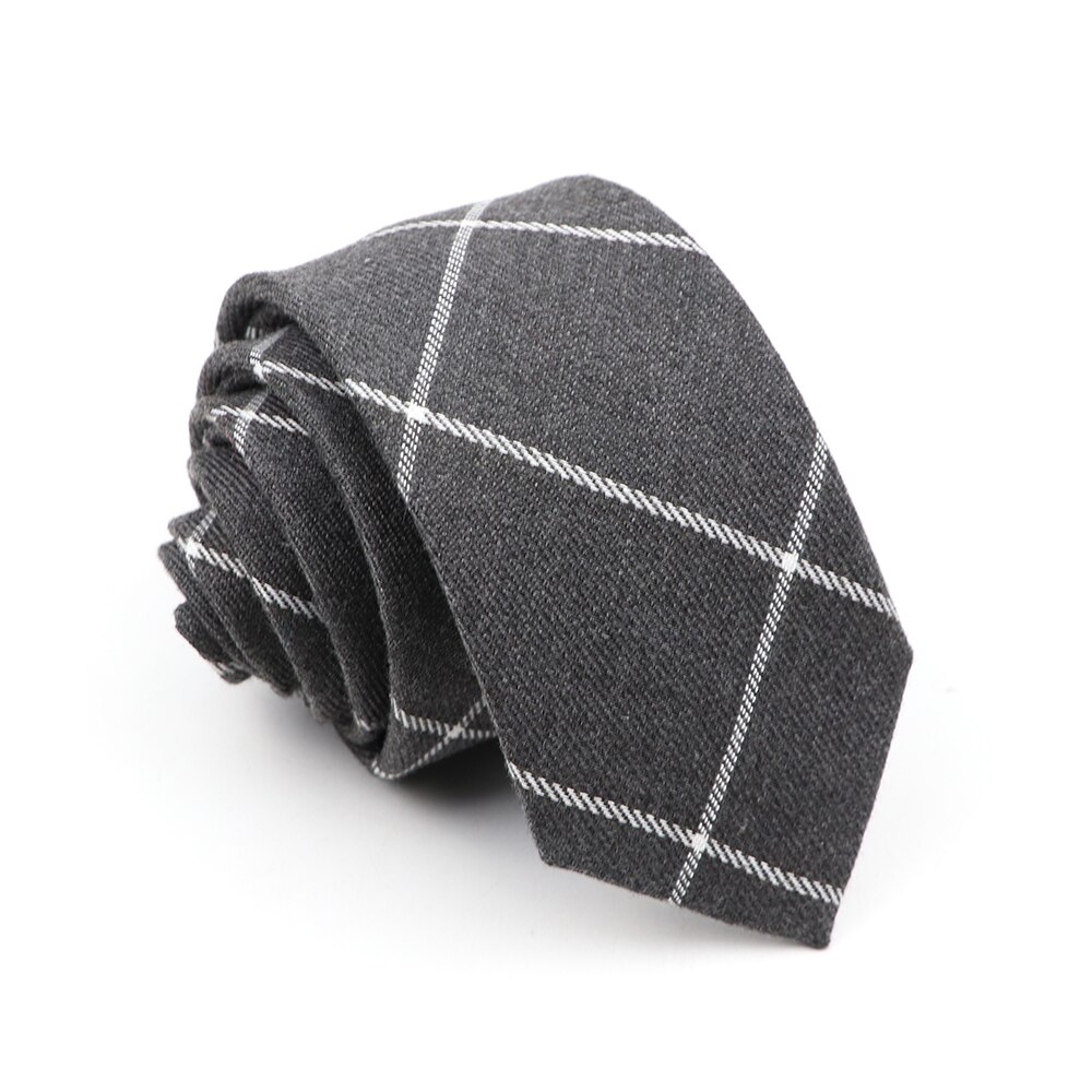 Corbatas clásicas de algodón para hombre, corbatas ajustadas hechas a mano de 6CM con cuello, a rayas, a cuadros, para negocios, bodas y fiestas,