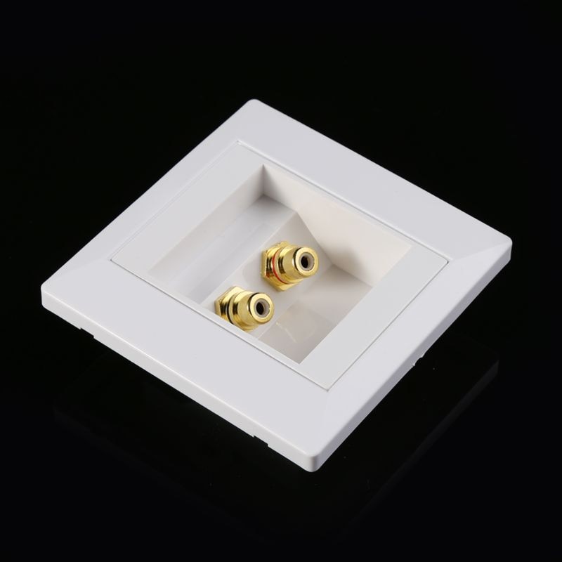 RCA Wall Socket Audio Panel Speaker Junction Box Lotus Power Outlet 19QB