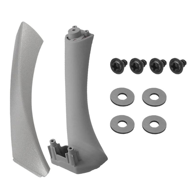 2 Pcs Rechts Links Side Inner Voordeur Panel Handvat Pull Trim + Cover Voor Bmw E90 E91 3 Serie auto Interieur Accessoires: Grey Right