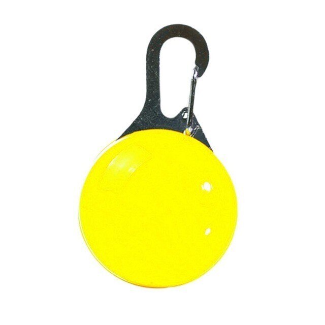 Tag Pet Gato filhote de cachorro do Cão LED brilhante pingente colar de Segurança Noite Luz Piscando Coleira para cães Luminosa Luz Brilhante: YELLOW