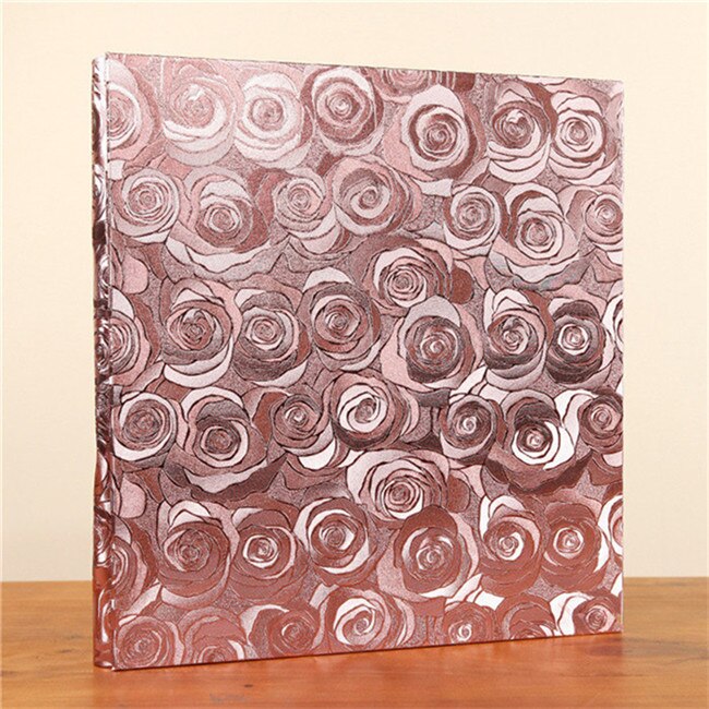 Álbum de fotos de cuero PU, , 600 bolsillos, Vintage, tallado, hecho a mano, DIY, álbum de recortes, Foto, álbum de memoria: D