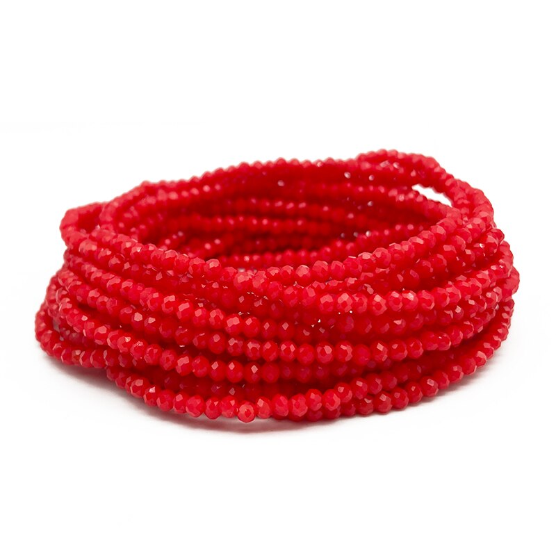 1mm facettierte, flache rot glasperlen, runde, verlieren zwischenperlen, handgefertigt für sterben schmuckherstellung, diy-Armbinde, halskette