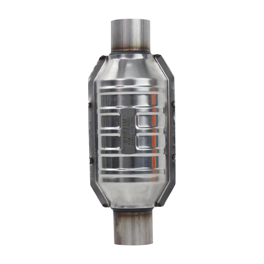 REEJIM 51mm 57mm 63mm EURO 4 Universal Catalytic Converter With 600 cpsi Ceramic Catalyst