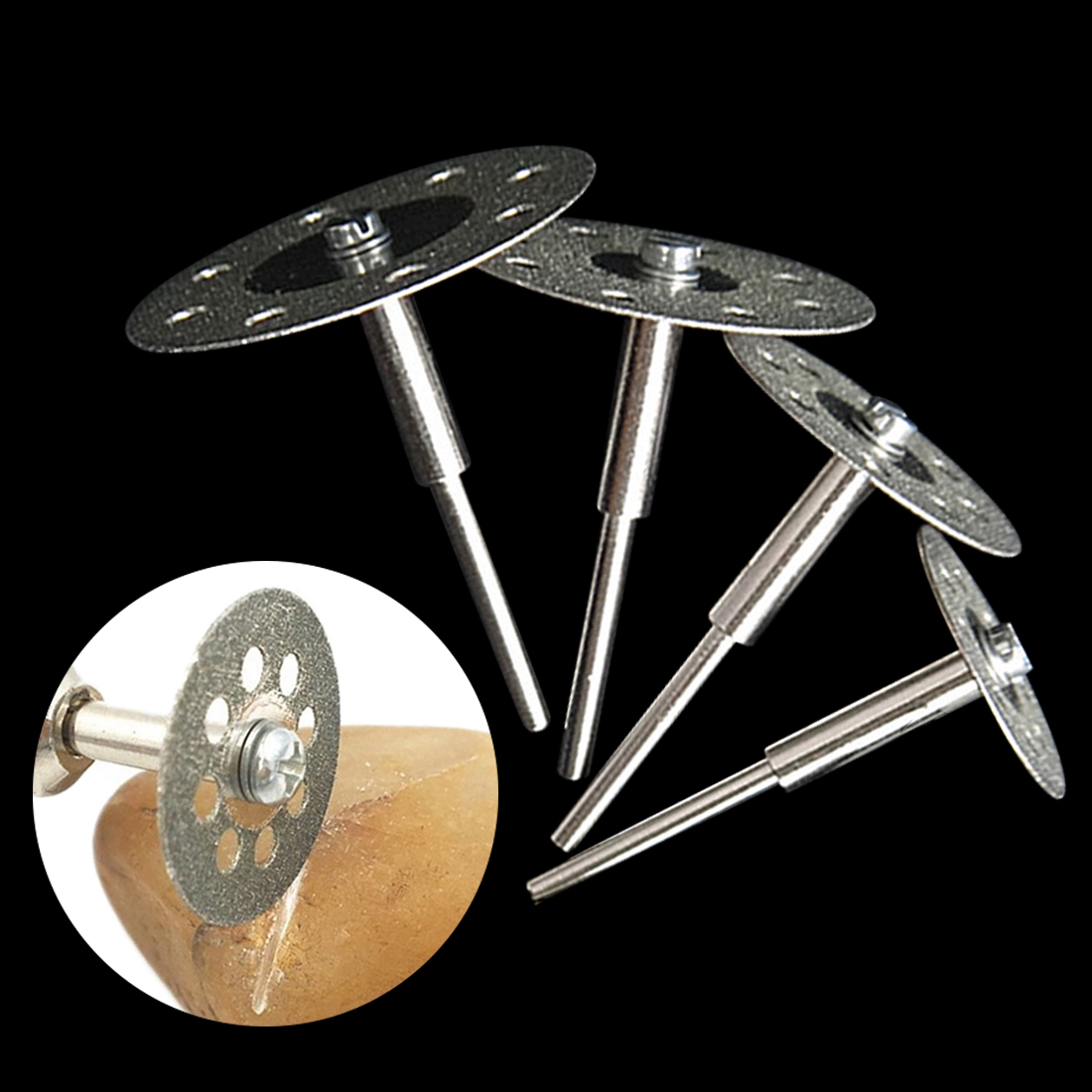 10 st /5 st 22mm slipskiva dremel diamantkapskiva för slipmaskin för dremel roterande verktyg tillbehör med dorn
