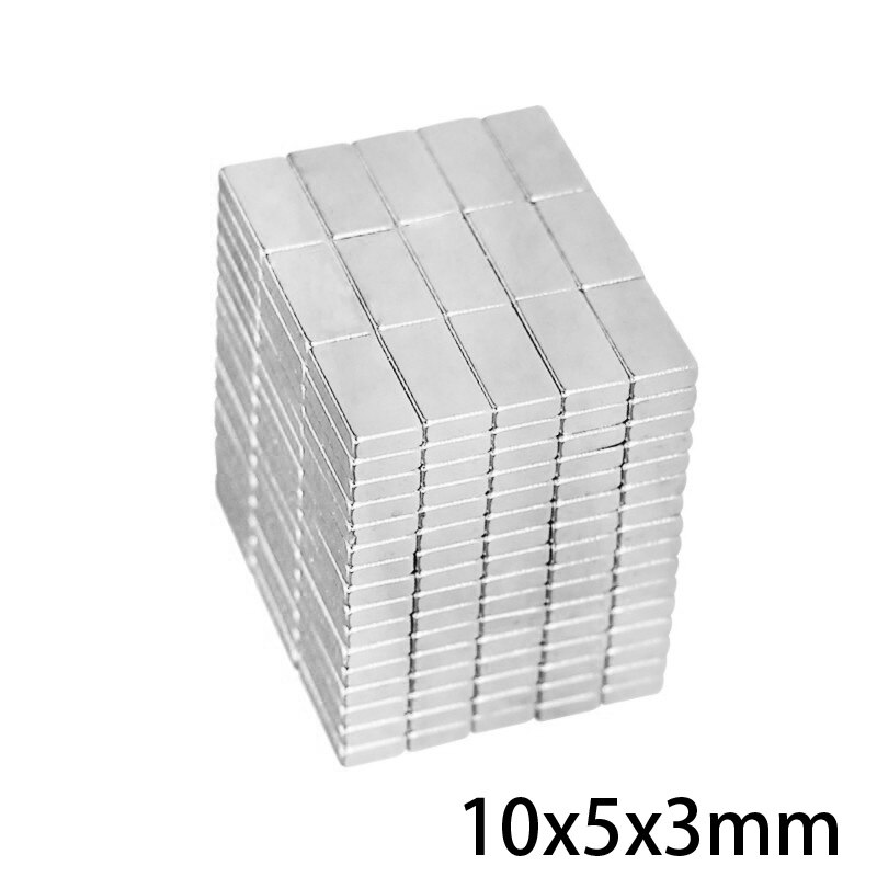 100 ~ 1000 Stuks 10X5X3 Mm Cuboid Block N35 Magneten 10 Mm X 5 Mm Neodymium magneet 10X5X3 Mm Permanente Ndfeb Sterke Magnetische 10*5*3 Mm