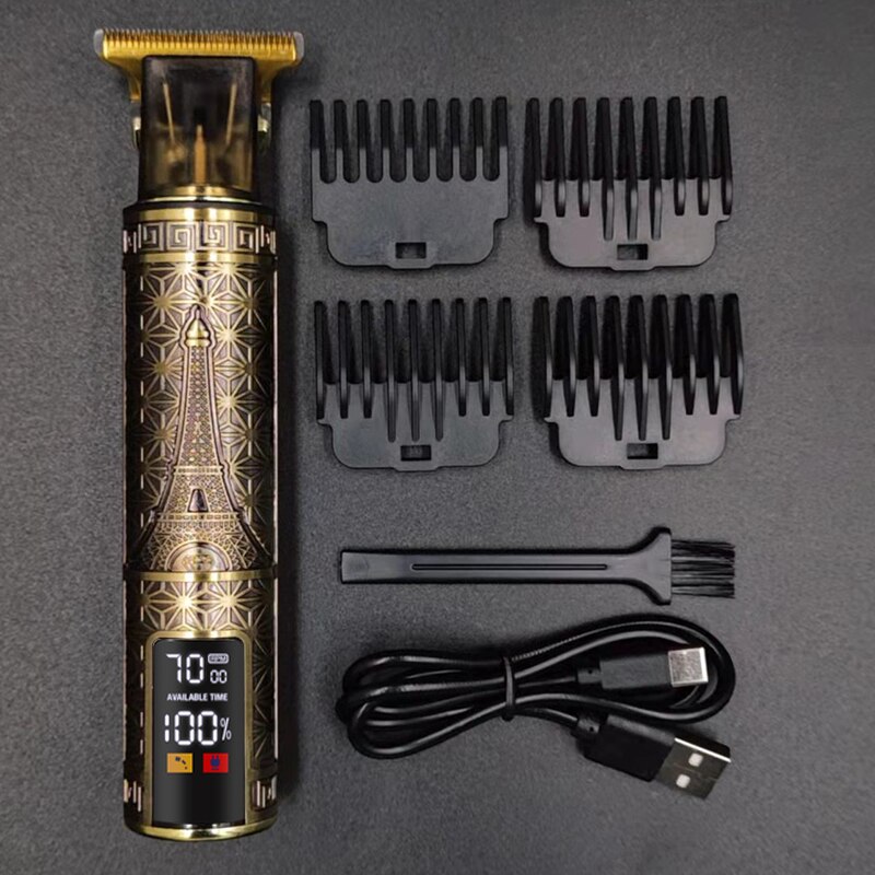 Elektrisk hårklippemaskin #39 menn oppladbare hårklippere for skjeggtrimmere utskåret elektrisk barbermaskin barber 5: Nytt tårn lcd