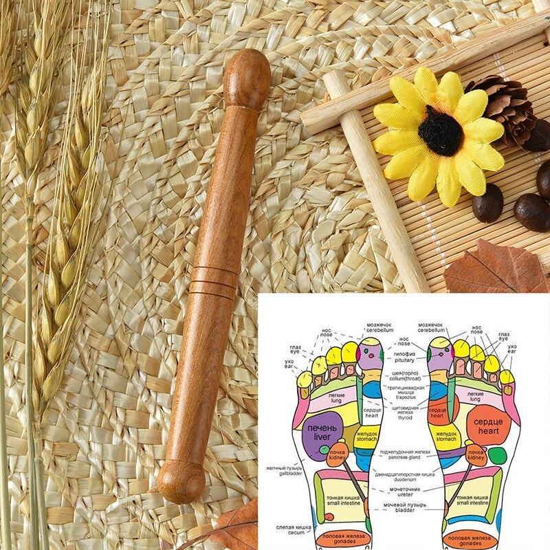 Houten Voet Body Massager Stick Verlichten Spierpijn Ontspanning Gereedschap Acupunctuur Reflexologie Massager