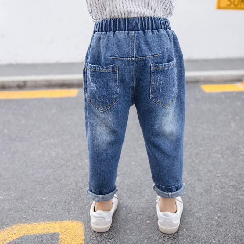Jeans déchirés pour bébés garçons | 2 couleurs, printemps-automne, bébés garçons, pantalons Style Vintage, enfants Cowboy, pantalons Denim amples 2 3 4 5 6 ans