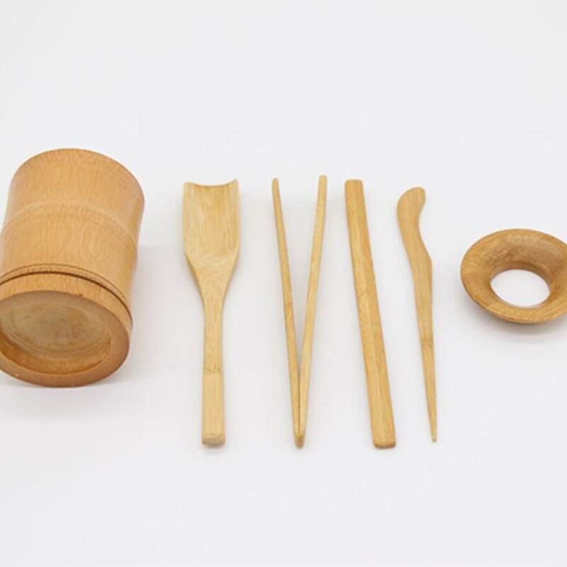 Tea Ceremony Tools Six Gentlemen Bamboo Tea Accessories Kung Fu Tea Cereamony Set Chinese Tea Bamboo Utensils 6pcs/set: Default Title