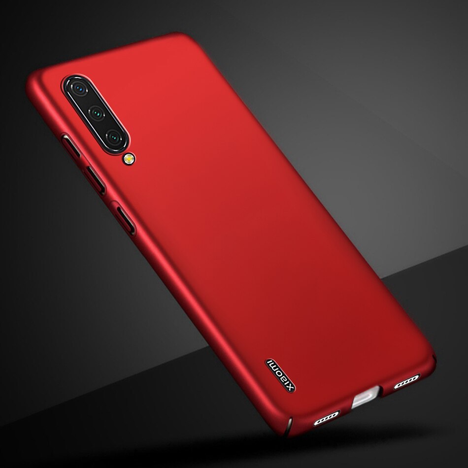 Smukła, twarda obudowa pc dla Xiao mi mi A3 mi A3 skrzynki pokrywa matowe z tworzywa sztucznego przypadku telefonu zderzak dla Xiao mi mi A3 3 Lite tylna pokrywa Funda: For MI A3 / Red
