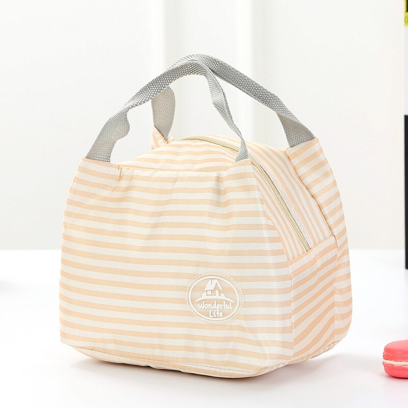TTLIFE Cold Insulation Bag Thickening Peach Skinny Lunch Bag Ice Bag Student Portable Waterproof Lunch Box Bag: 8