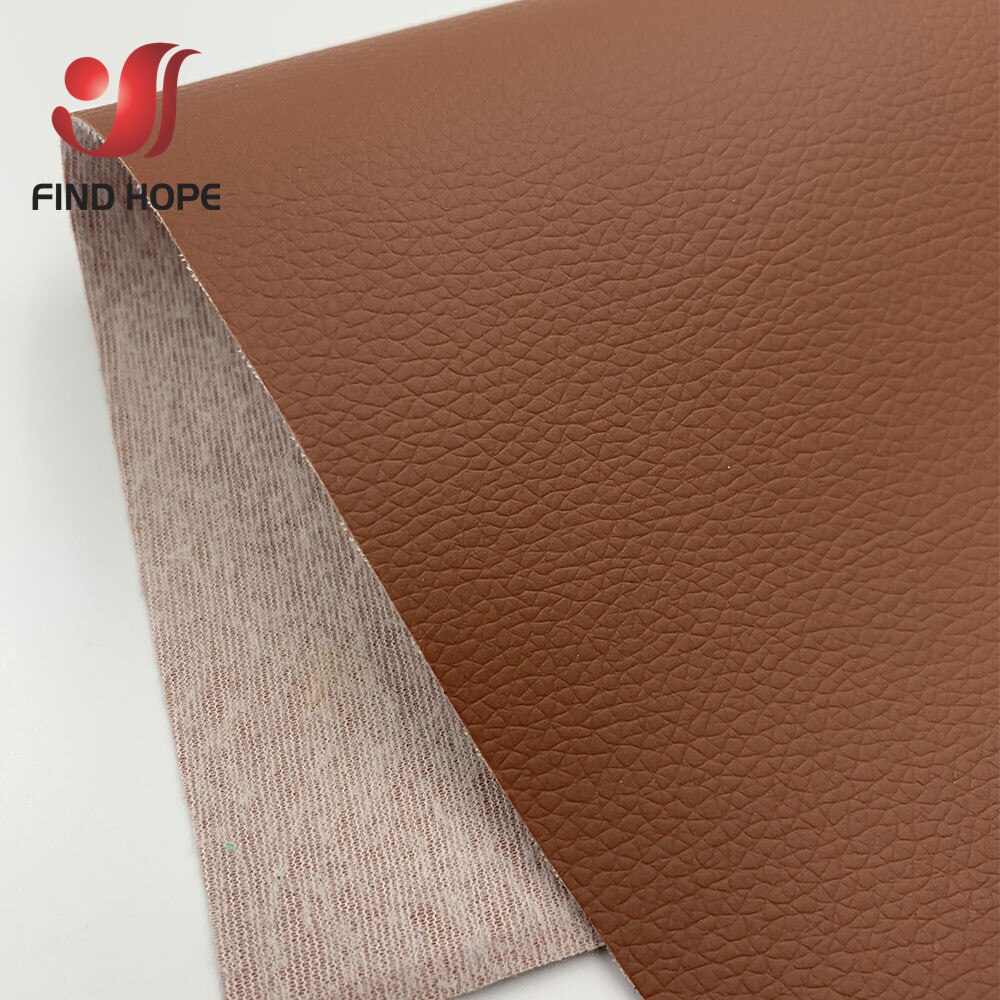 Door Meter 100*135Cm Litchi Kunstleer Pu Kunstleer Stof Vinyl Auto Bekleding Zak Sofa Oorbel Naaien Diy 39*54Inch: Brown