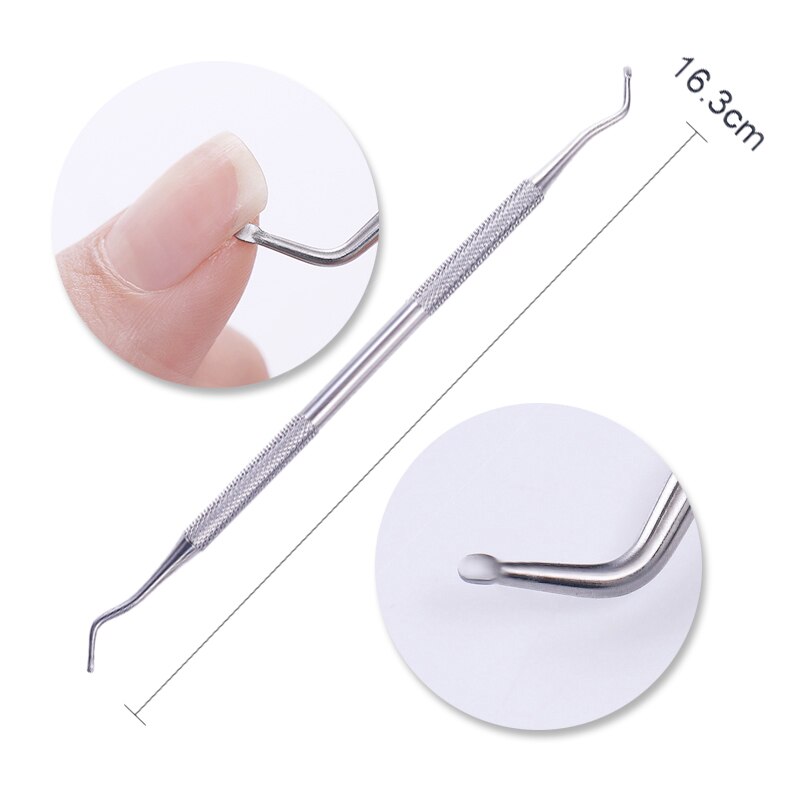 Nail Cuticle Pusher Tweezer Cutter Nipper Clipper Dead Skin Remover Predicure Nail Art Tool Dual-ended Anti-slip Handle: Pattern 10