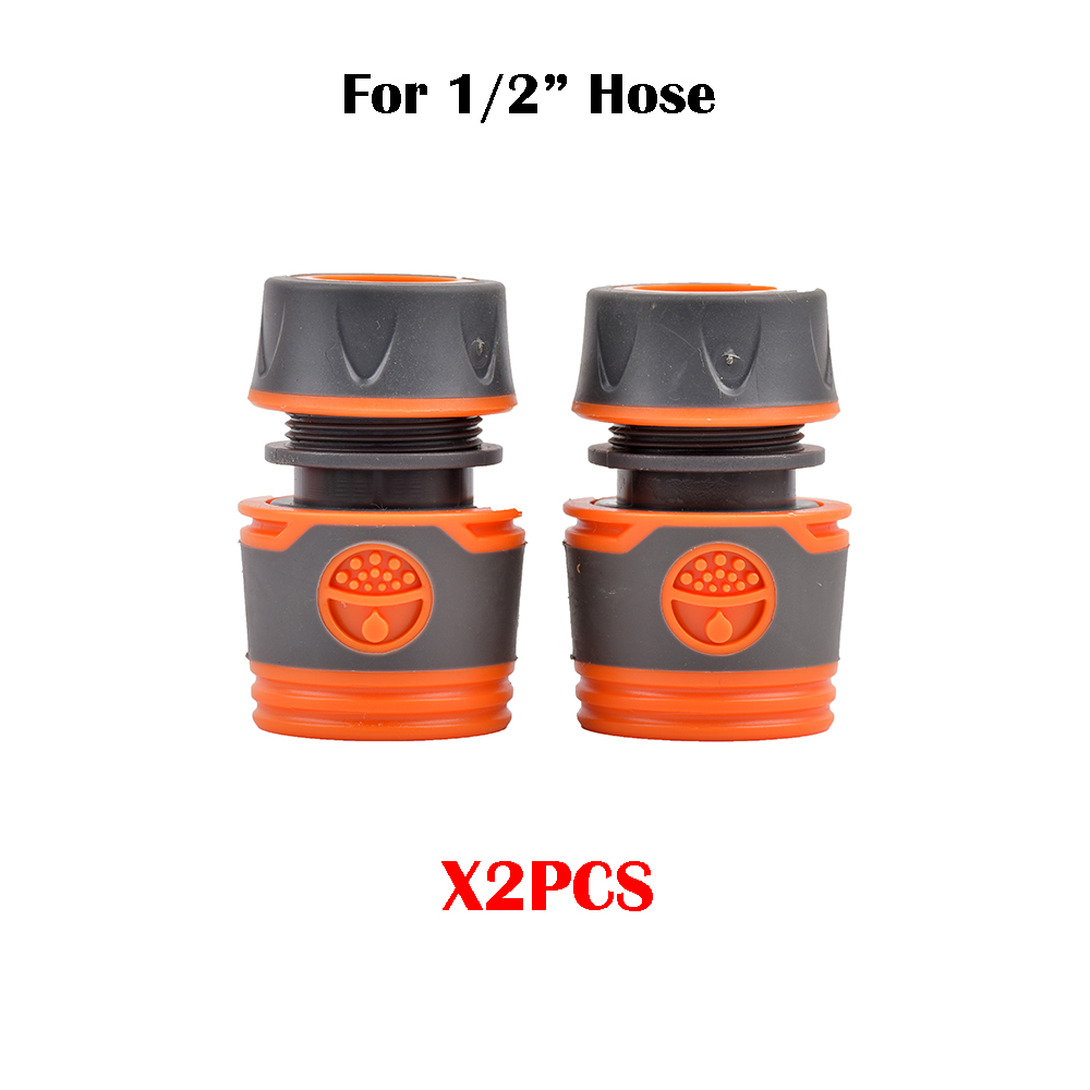 2-Way Garden Tap Water Splitter Female 1/2 3/4 Garden Hose Y Splitter Watering Adjustable Switch: Brown