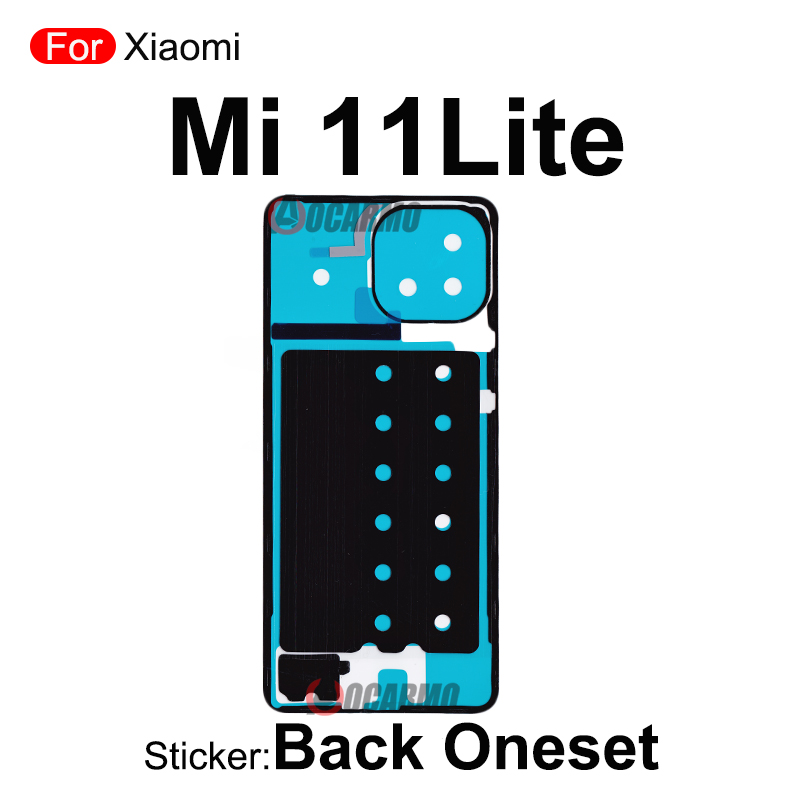 For Xiaomi 11 Lite Ultra 12 Pro Mi 11Pro 12Pro Fullset Sticker Back Cover + Rear Camera And Front LCD Adhesive Glue Replacement: Orange