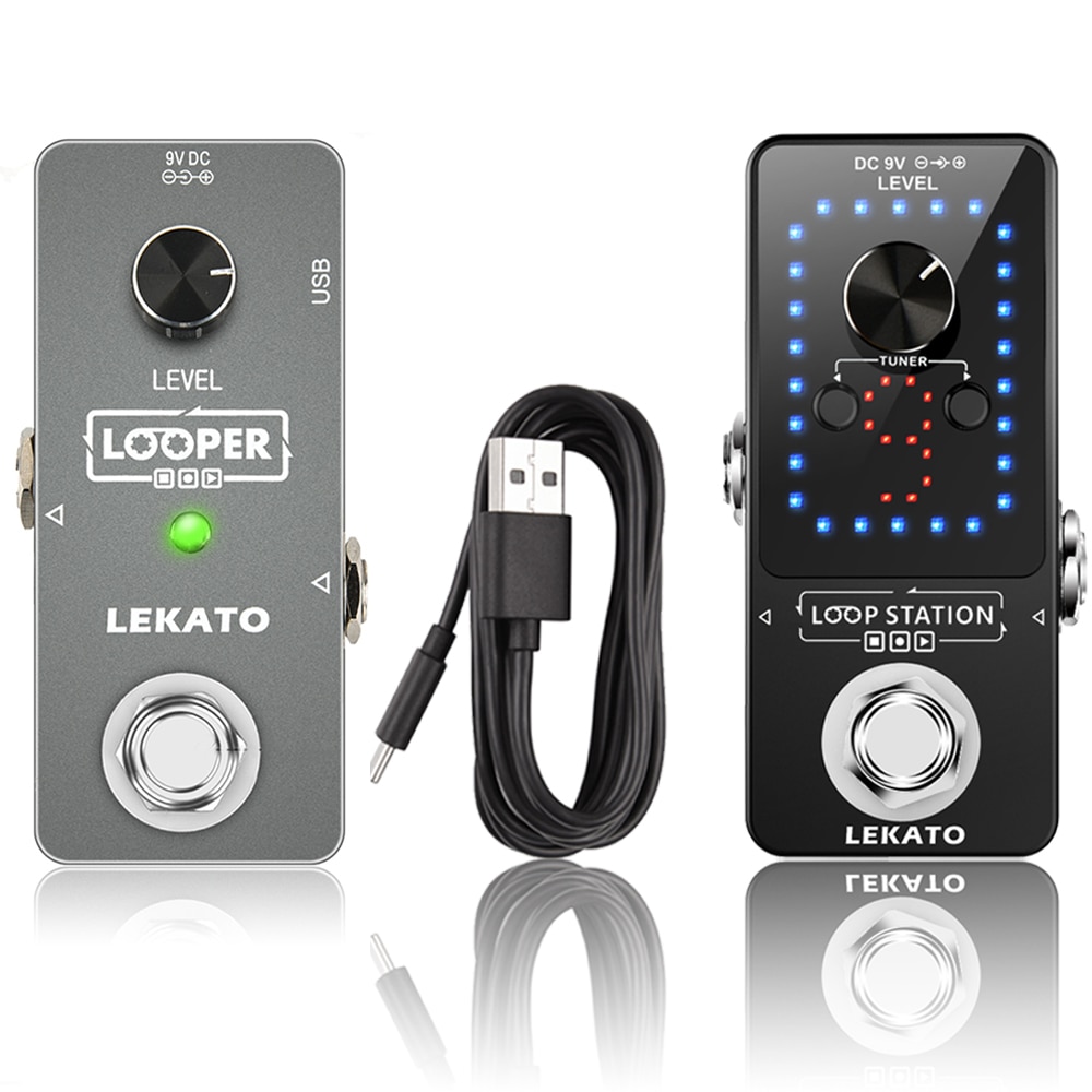 Lekato Looper Gitaar Pedaal Lus Opnemen 40 Minuten Loop Elektrische Gitaar Effect Pedaal True Bypass 9 Slot Wave Looping F/S Gitaar Deel