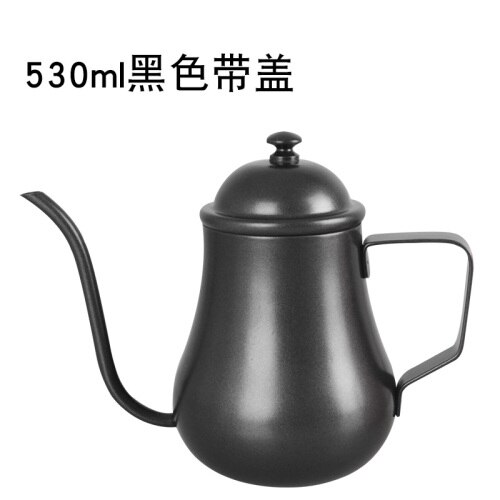 Jarro de água café pote mão casa aço inoxidável 304 boca muito fina pote mini boca longa gotejamento pote utensílios de café: 530ml style03