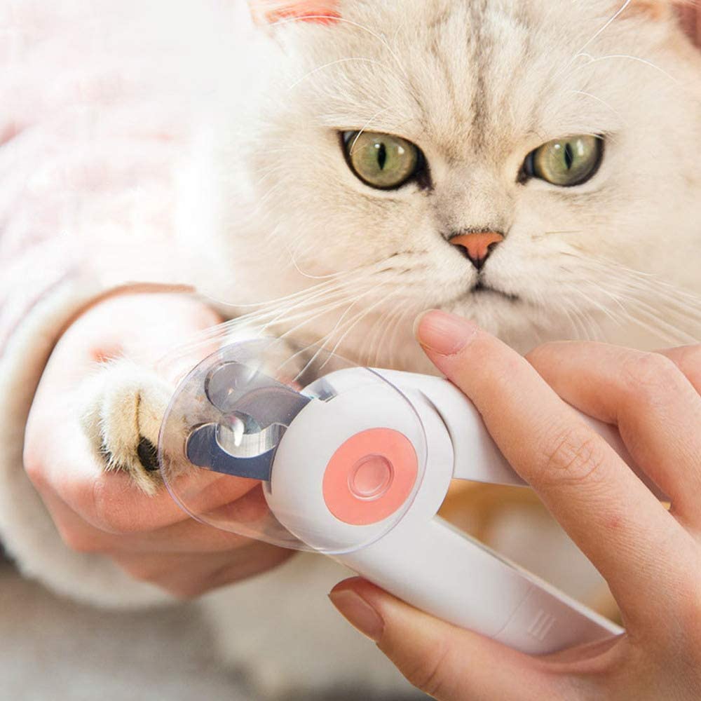 LED Light Dog and Cat Nail Clipper Pet Cat Cutter Cutting Machine Beauty Scissors Animal Cat Locks Pet Nail Trimmer