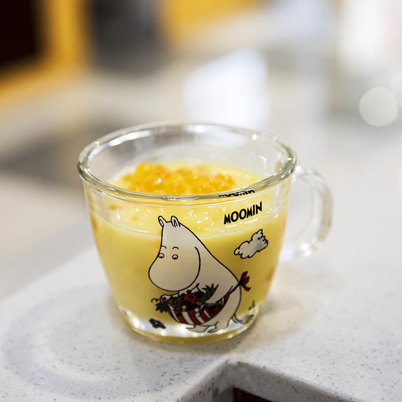 Moomins cartoon Drinkware babies glass water drink glass cup clear glass handle 210ml glass cup safe cute mug