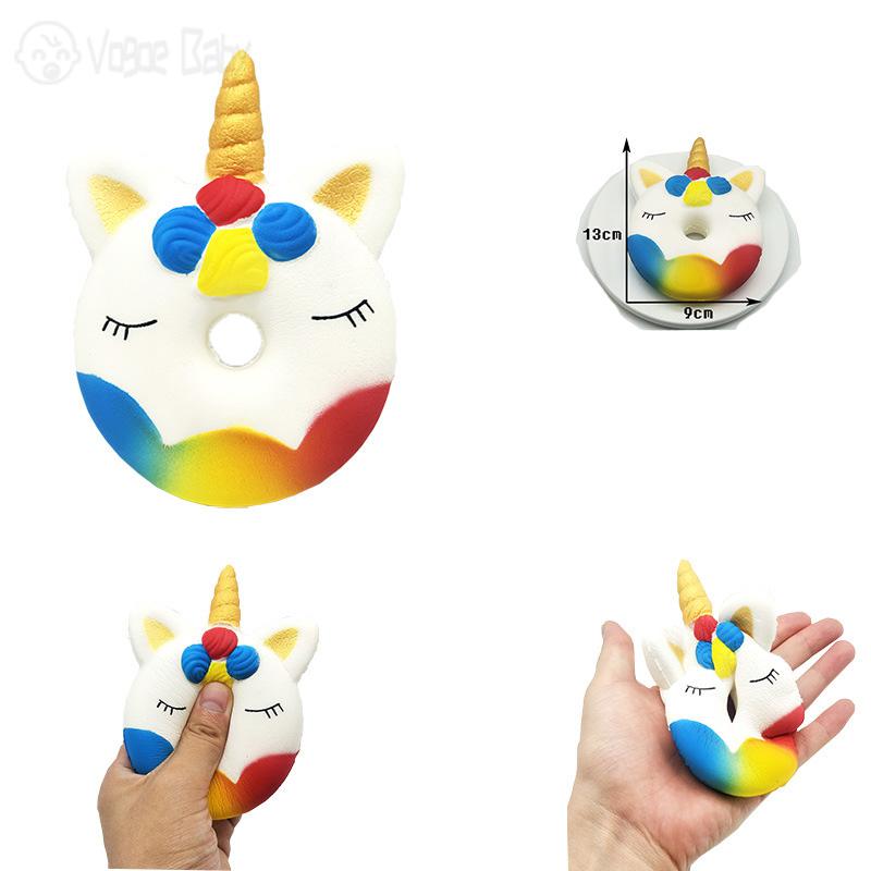 FANS ONLY Kawaii Unicorn Donut Squishy Toy Smooth Mushy Squish For Stress Relief for over 10 dollars