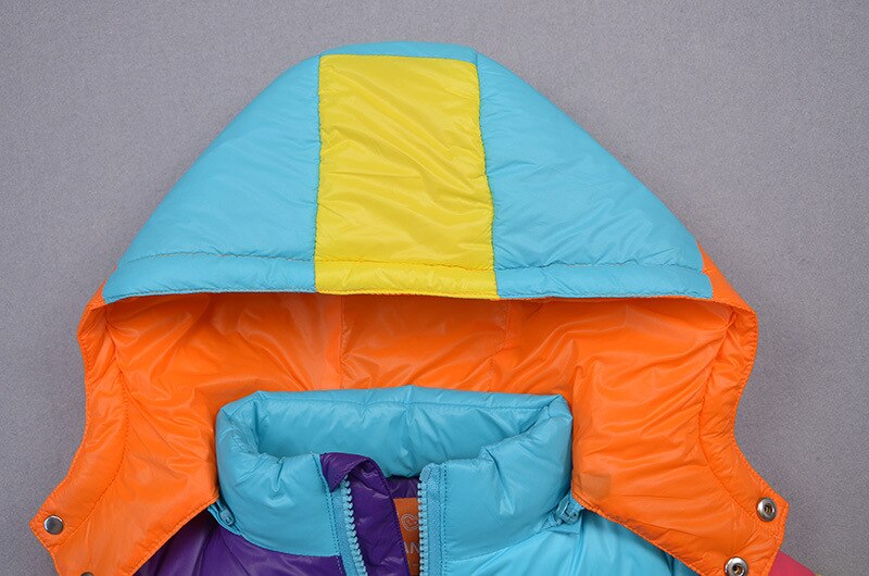 Chaqueta de abrigo para niños, chaquetas con capucha para invierno para bebés, niños, niñas, Parka con capucha de arco iris, ropa de abrigo cálida para niños, Tops, trajes Casuales