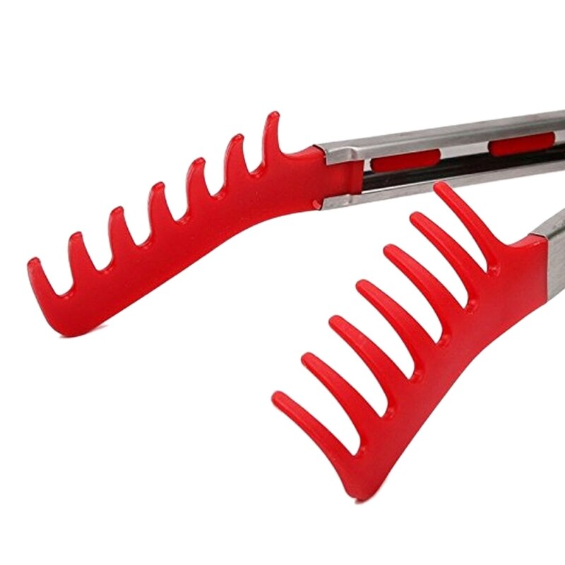 Silikon Nylon Nudel Zange Pasta Spaghetti Zange Lebensmittel Clips Edelstahl Griff Kochen Utensilien Küche Zubehör