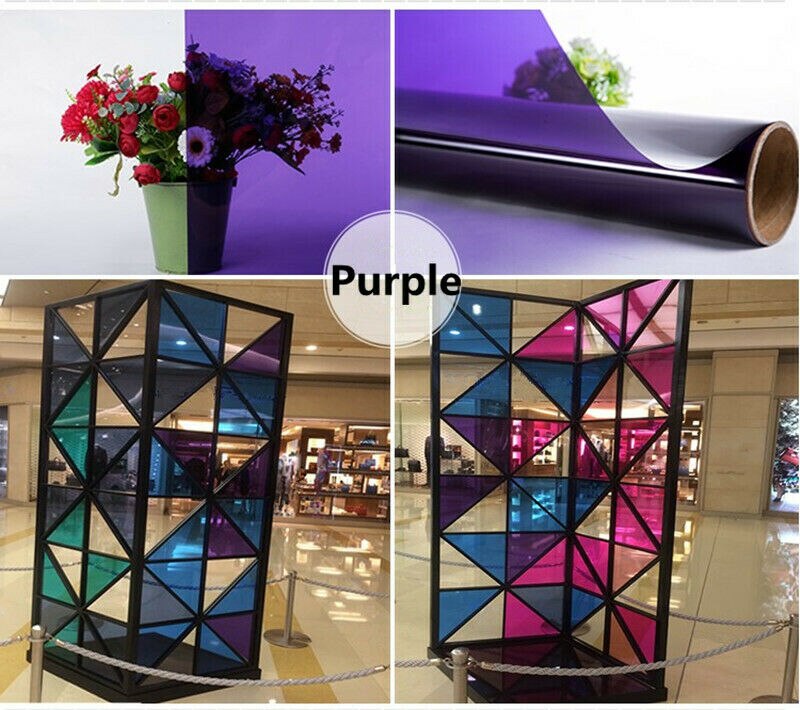 50cmx1000cm(20''x394'') Self Adhesive Purple Tint Film For Decorative Vinyl Film