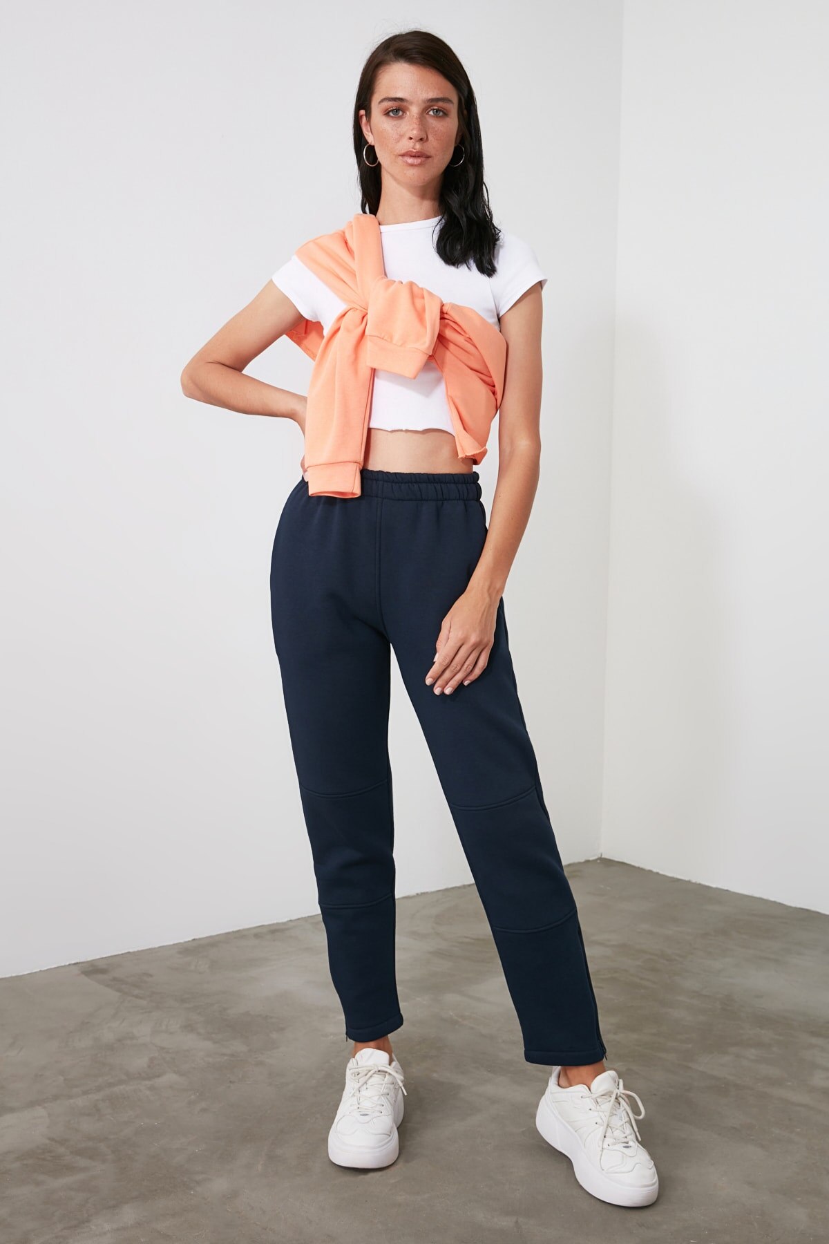 Trendyol Pettitoes Rits Losse Jogger Gebreide Joggingbroek TWOAW21EA0059