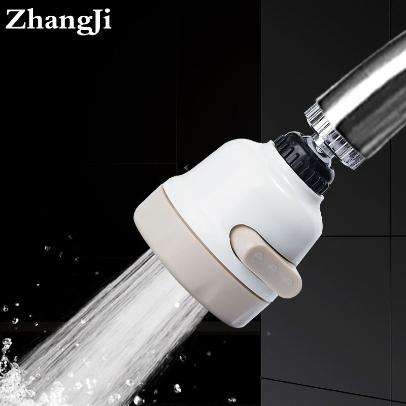 Zhangji 3 tilstande vandhane belufter vandbesparende højtryksfilter sprøjtedyse 360 graders roter diffusor belufter fleksibel