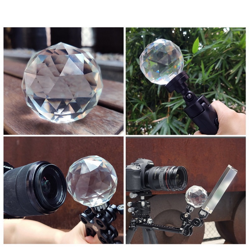Photographie prisme avec 1/4 ''vlogeur photographie boule de cristal verre optique magique Photo boule photographie Studio accessoires