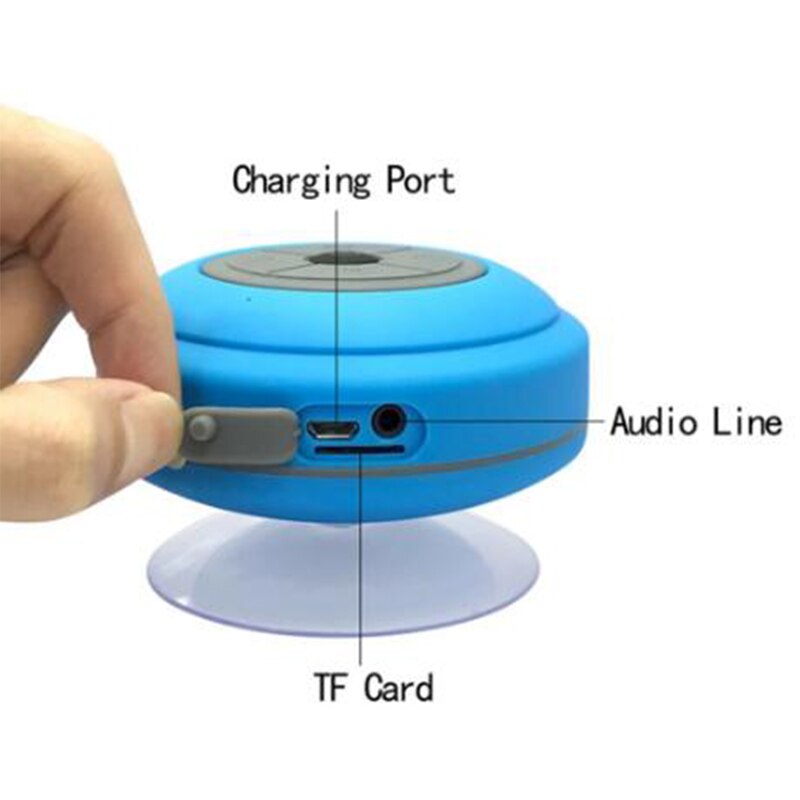 Q9 Portable Subwoofer Shower Bluetooth Speaker Hands Free TF Card Waterproof Music Speakers For Car Handsfree Call Suction Mic