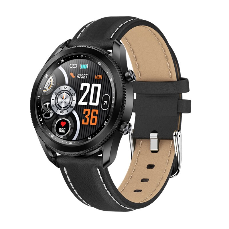 Inteligentny zegarek mężczyźni TK88 obrotowy ekran Bezel Bluetooth muzyka prognoza pogody ciśnienie krwi SPO2 Smartwatch dla androida iPhone: C