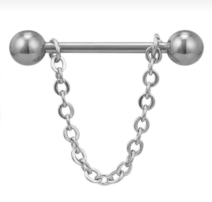 Chain Dangle Ear Cuff Cartilage Helix Earring - Eye-Catching Steel Body Jewelry for Women