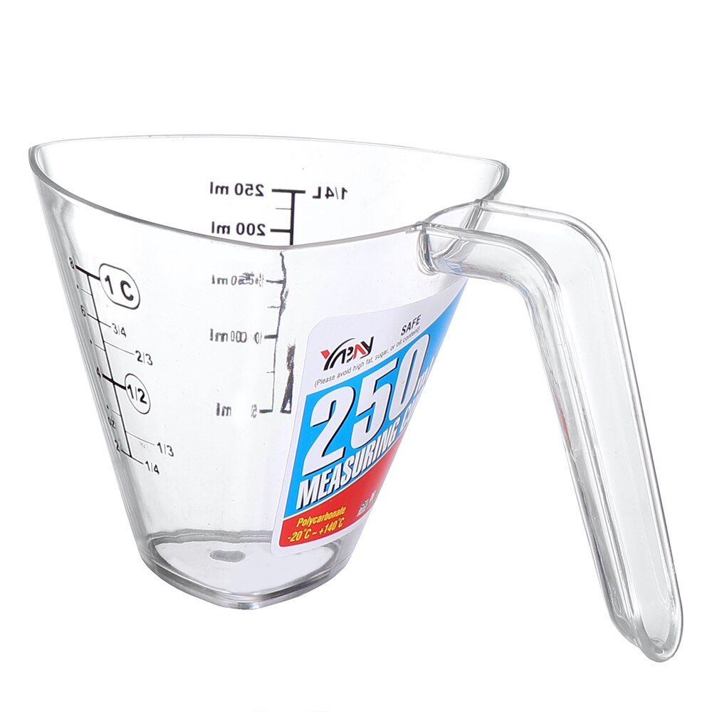 1 Pc 250 ML Triangle Jug Reusable Lightweight Measuring Jug Measuring Container Measuring Cup for Home Kitchen Restaura
