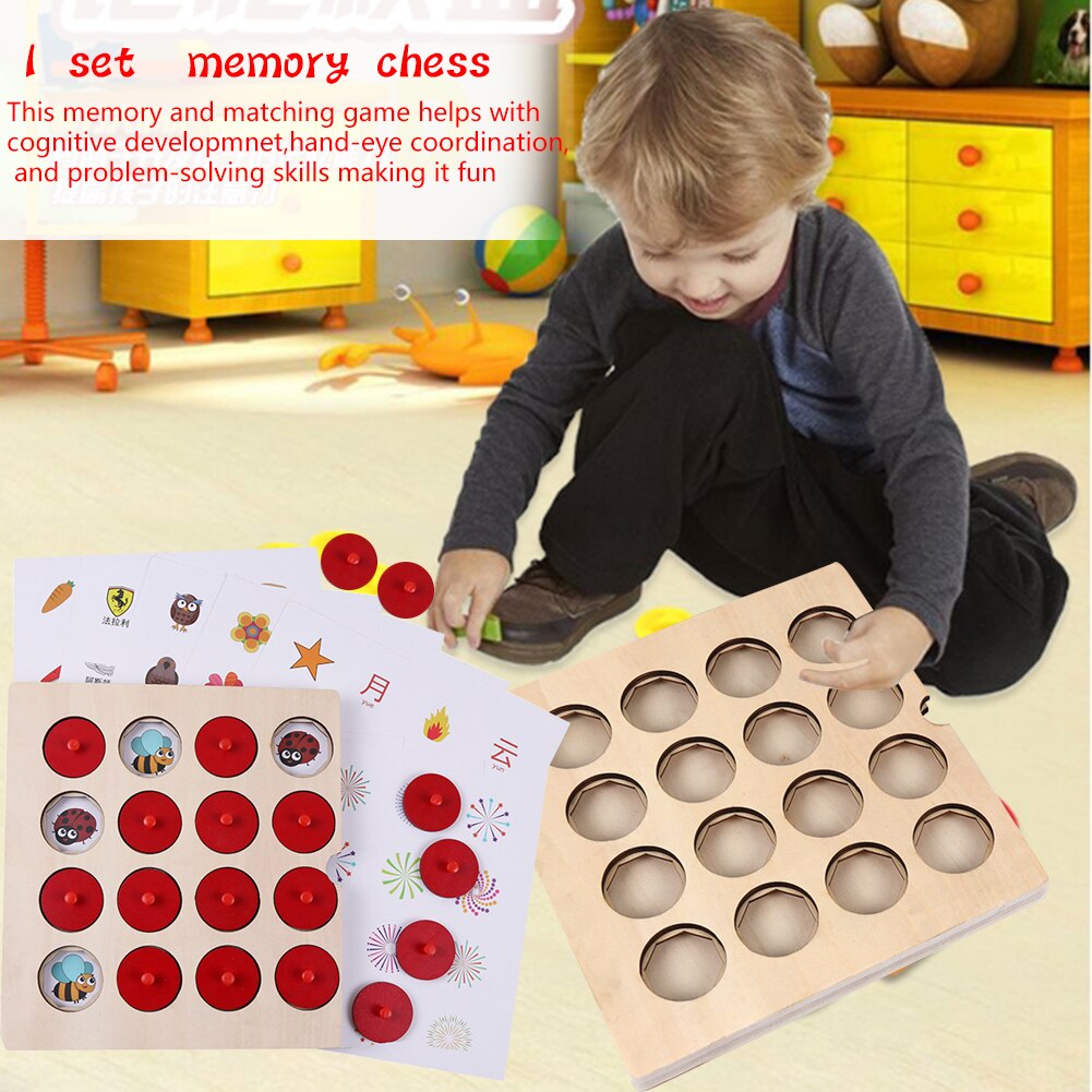 Logical Thinking Early Educational Brain Teaser Memory Chess Edges Smooth Family Party Table Kid Intelligence Wooden Game Funny