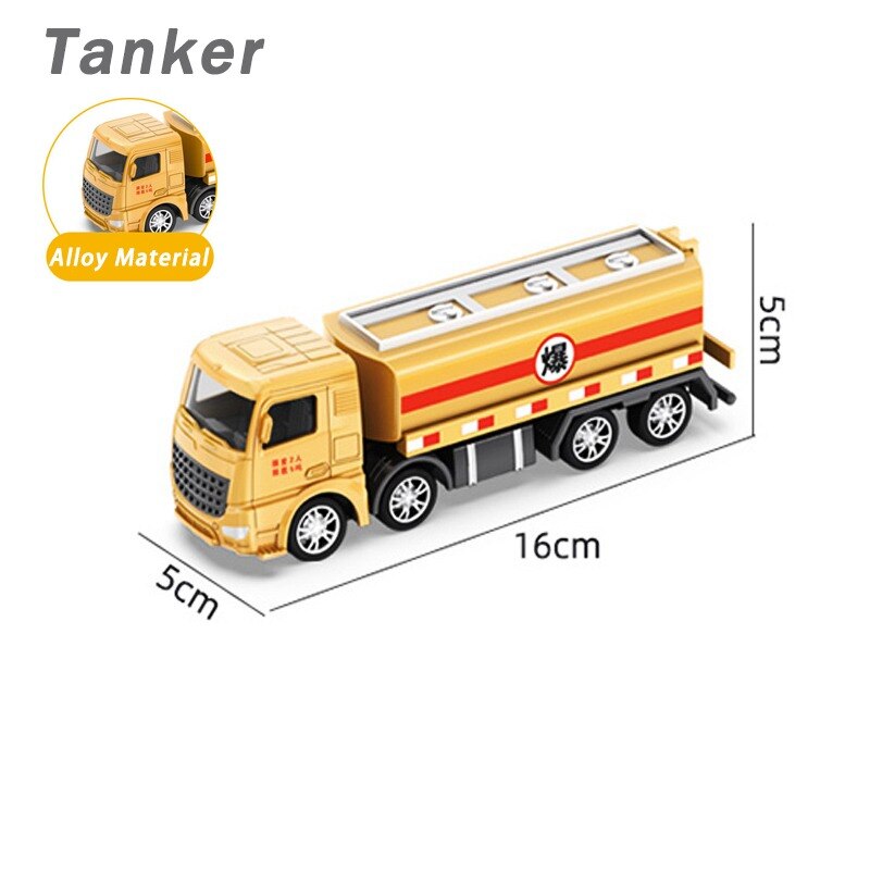 Ingegneria della lega Bulldozer gru costruzione camion RC Tower Designer per ragazzi gioca escavatore veicoli auto Set giocattoli per bambini: Tanker (no box)