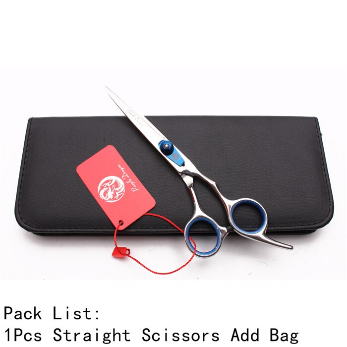 6 pulgadas JP-Tijeras de aseo para perros con tornillo azul inoxidable, tijeras normales para adelgazamiento, tijeras profesionales para mascotas, Z1003: Z1003 Lan C 6Y