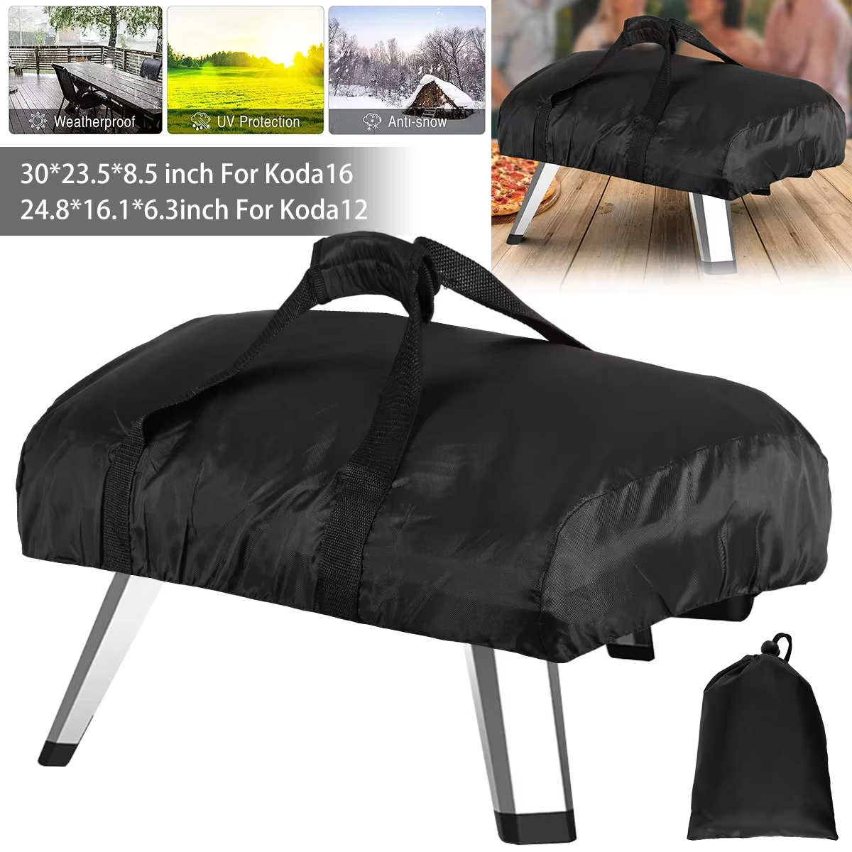 Pizza Oven Cover voor Ooni Koda 12 16 420D 600D Oxford Stof Waterdichte Pizza Oven Stofdichte Cover voor Ooni Koda BBQ Accessoires