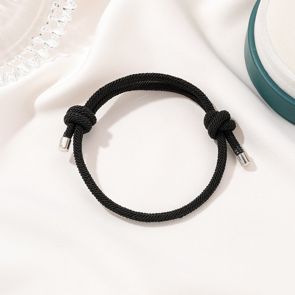 Pulseras de hilo rojo para la suerte, amuleto de la suerte de protección para el éxito, cuerda hecha a mano, ,: black02
