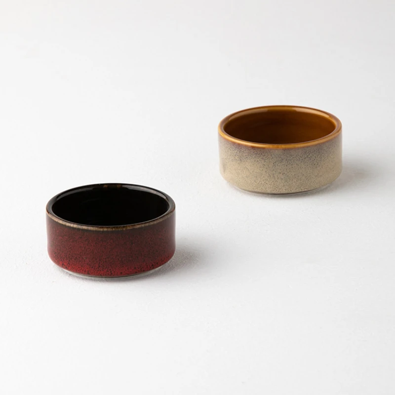 Ceramic Plate Small Round Seasoning Dipping Dish Tomato Sauce Soy Vinegar Plates Pickled Vegetable Salad Snack Bowl Sauce Dishes