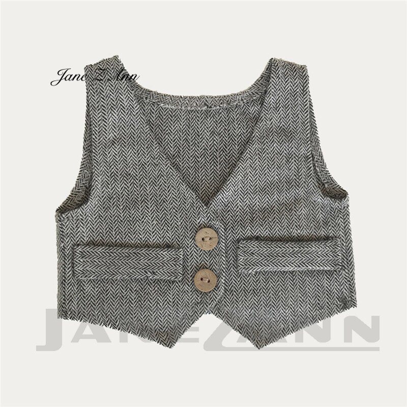 Jane Z Ann Pasgeboren Kostuums Voor Photoshoot Baby Boy Kleding Dot Solid Vest Baby Photo Outfits Pasgeboren Fotografie Accessoires