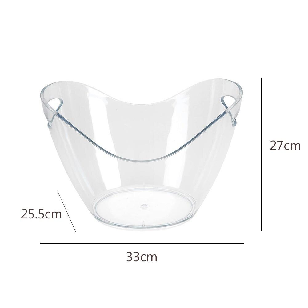 Seau à glace Transparent de 8l, porte-bouteille de cuisine, pour vin, Champagne, bière